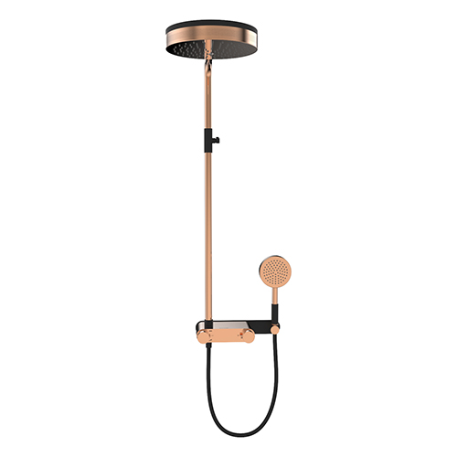 Warna Termostatik Emas Warna Akhir Tinggi Lajur Shower Brass