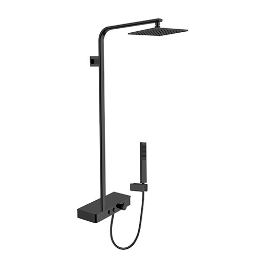 Diseño de lujo columna de ducha plana termostática