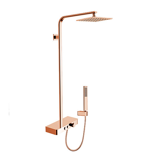Diseño de lujo columna de ducha plana termostática