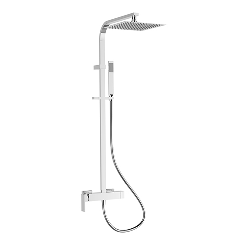 Colonna doccia quadrata 250mm×250mm Testa Singola Funzione Handset